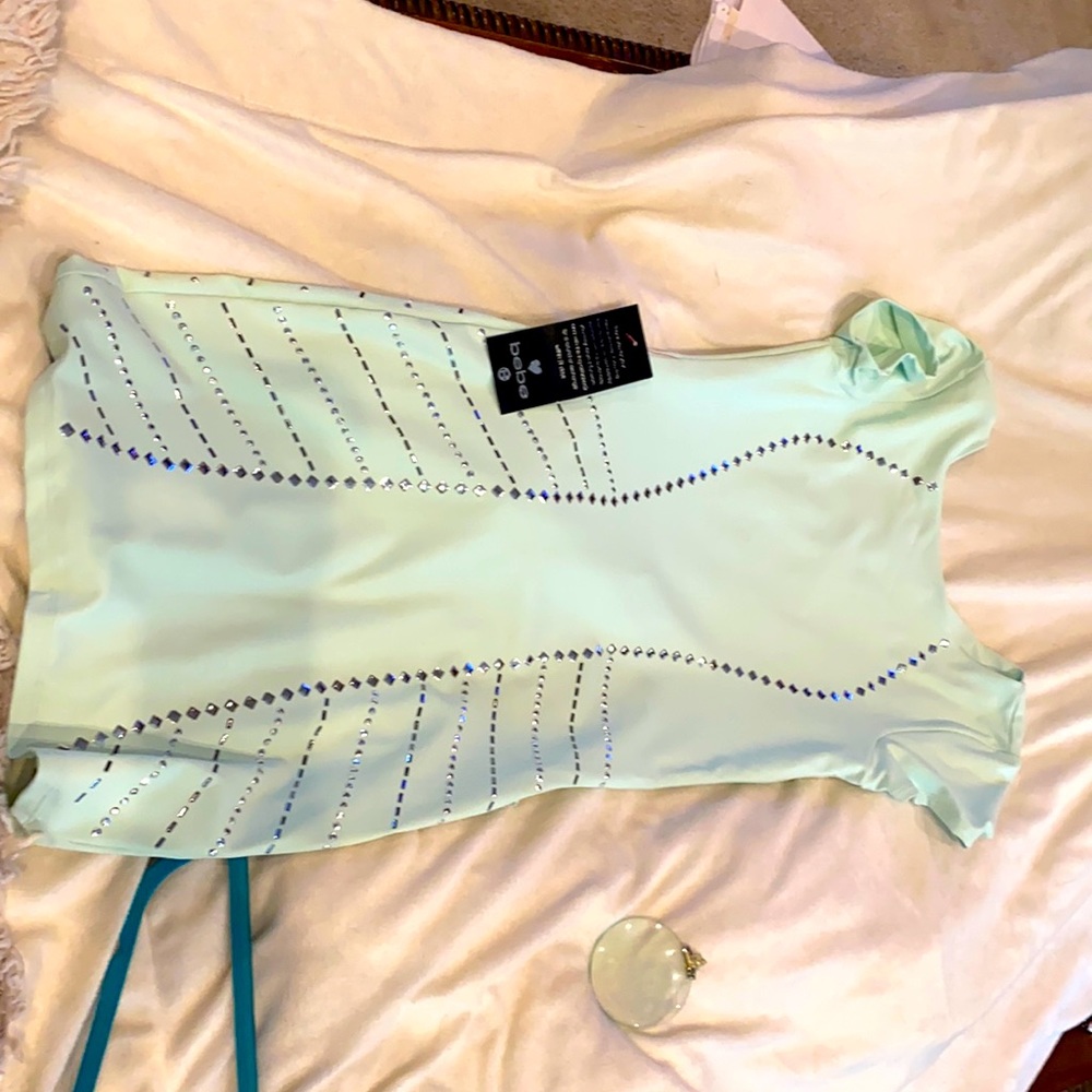 Seafoam green with stretch